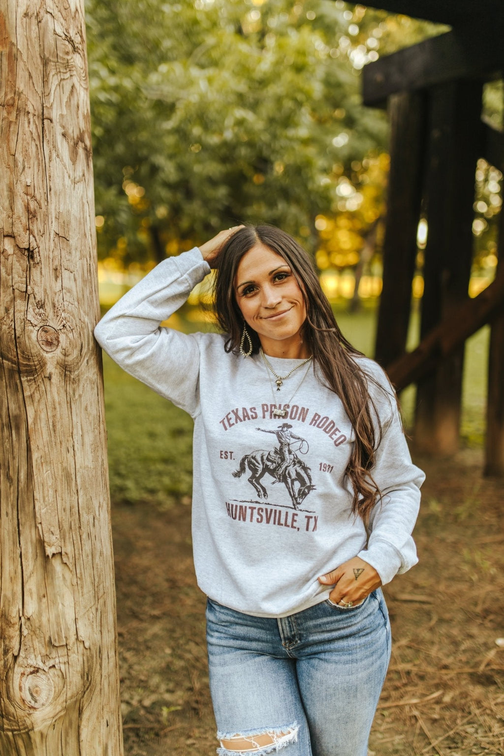 Texas Prison Rodeo Graphic Sweatshirt - Rooted & Reckless Co.