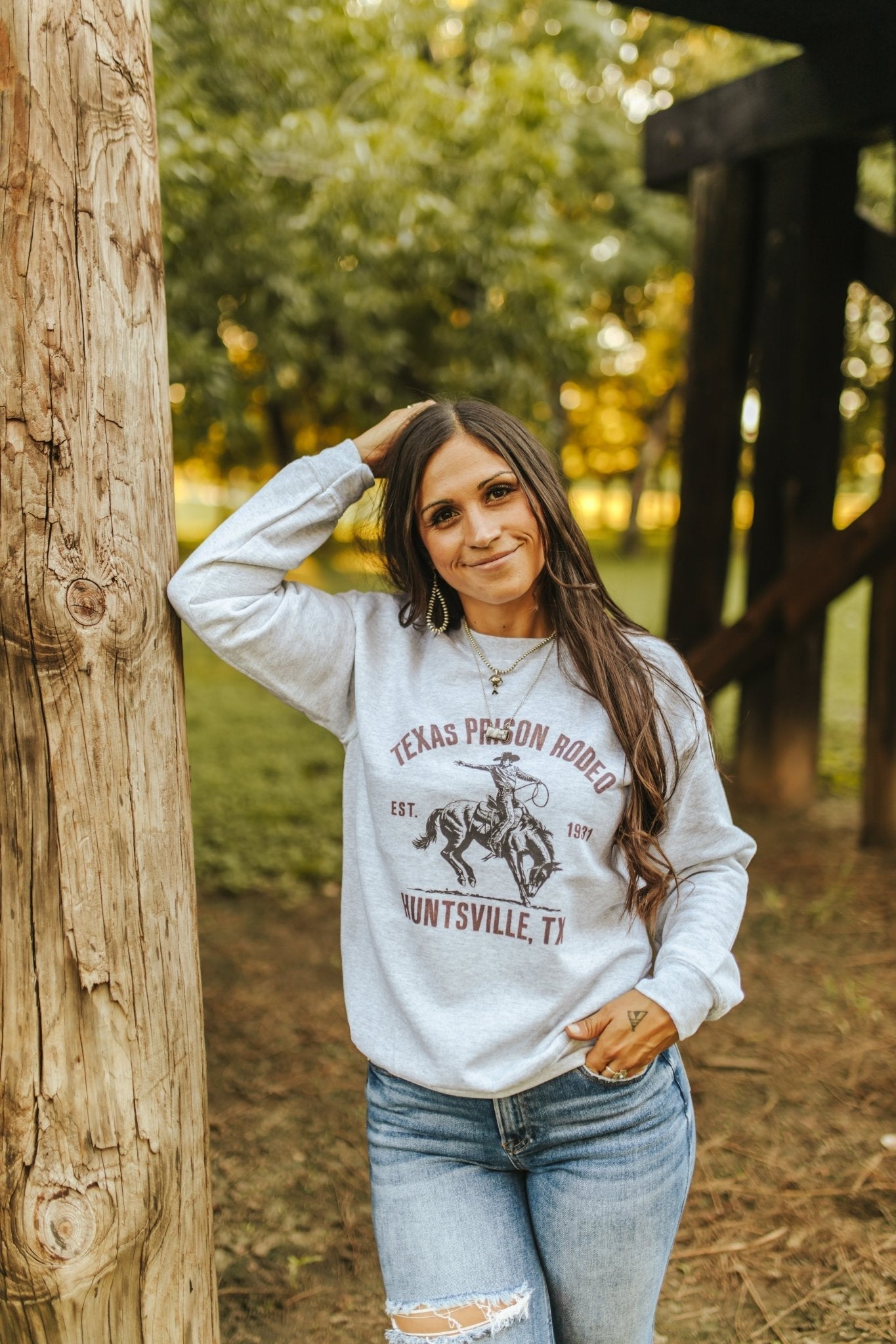 Texas Prison Rodeo Graphic Sweatshirt - Rooted & Reckless Co.