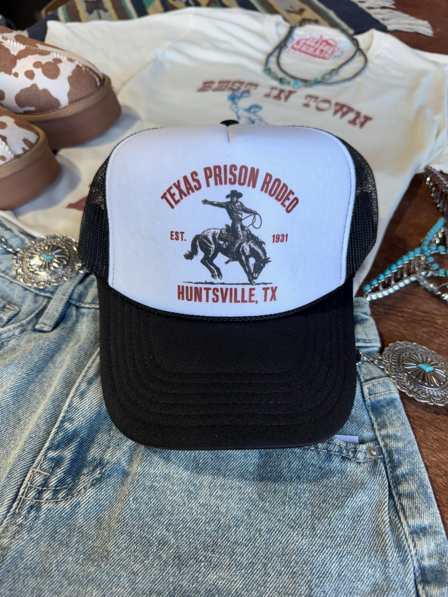 Texas Prison Rodeo Trucker Hat - Rooted & Reckless Co.