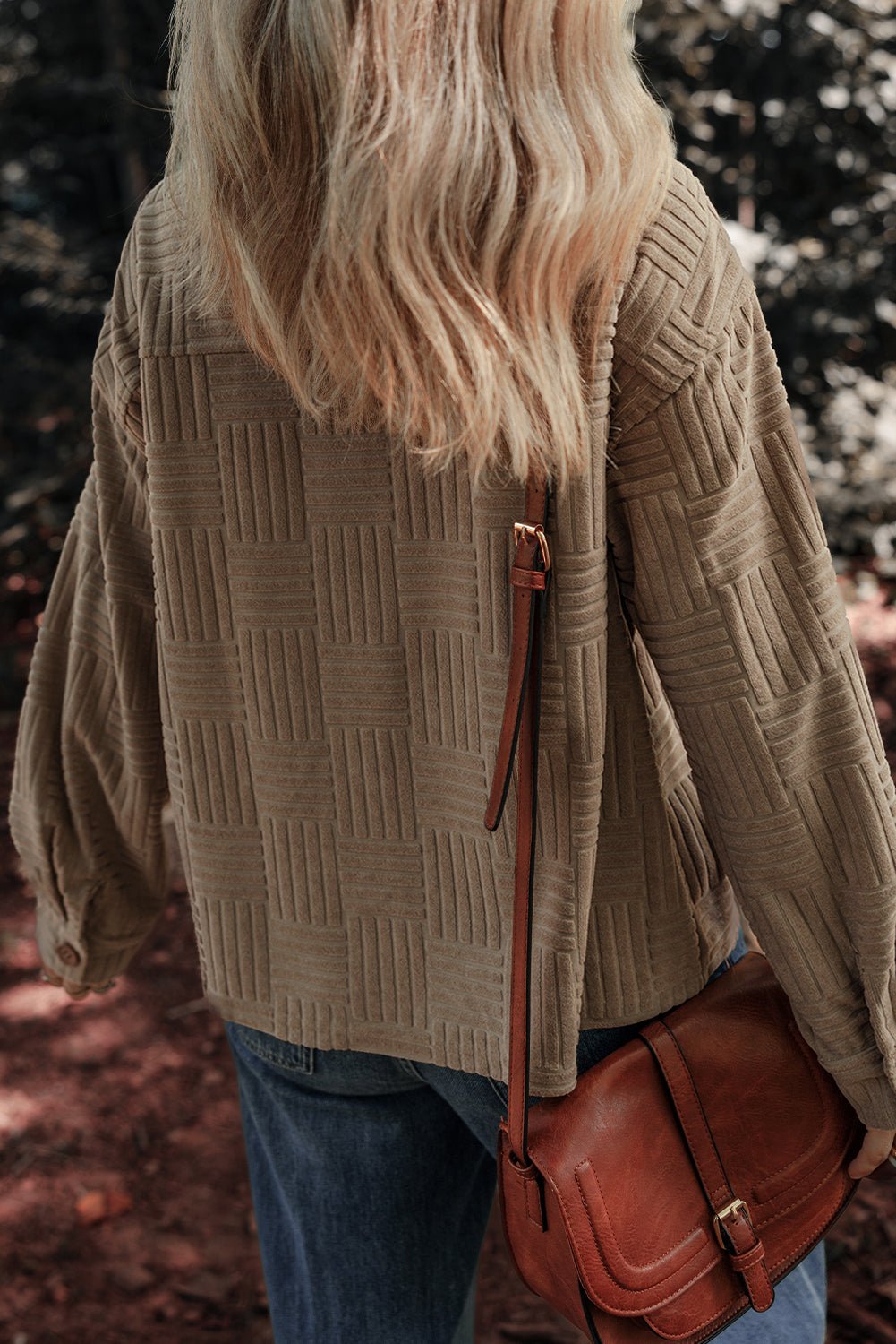 Textured Button-Up Chest Pocket Shacket - Rooted & Reckless Co.