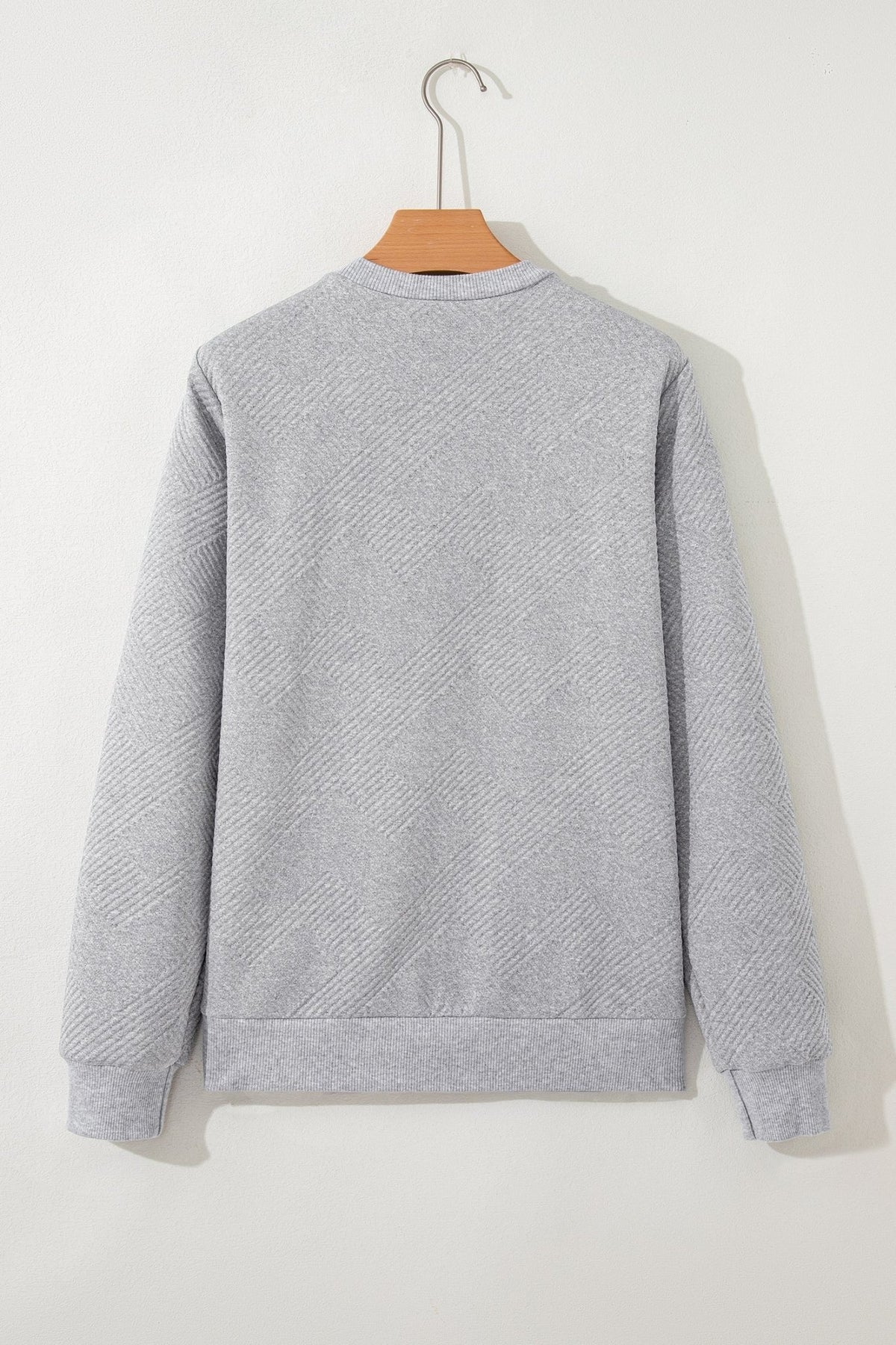 Textured Half-Zip Long Sleeve Sweatshirt - Rooted & Reckless Co.