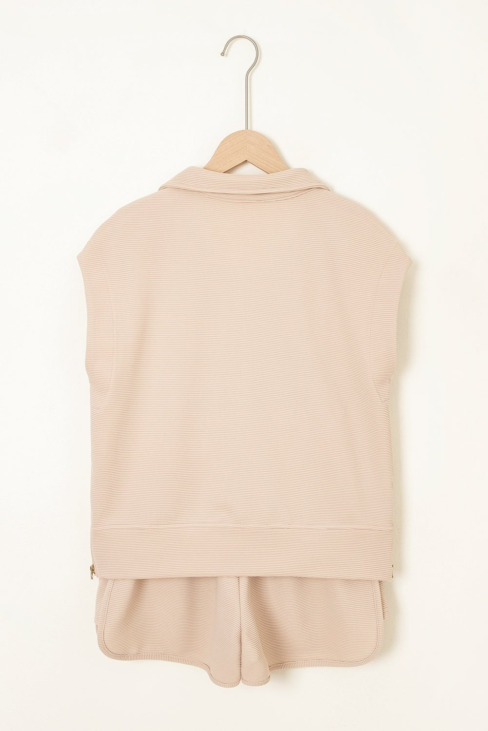 Textured Half-Zip Top & Drawstring Shorts Set - Rooted & Reckless Co.