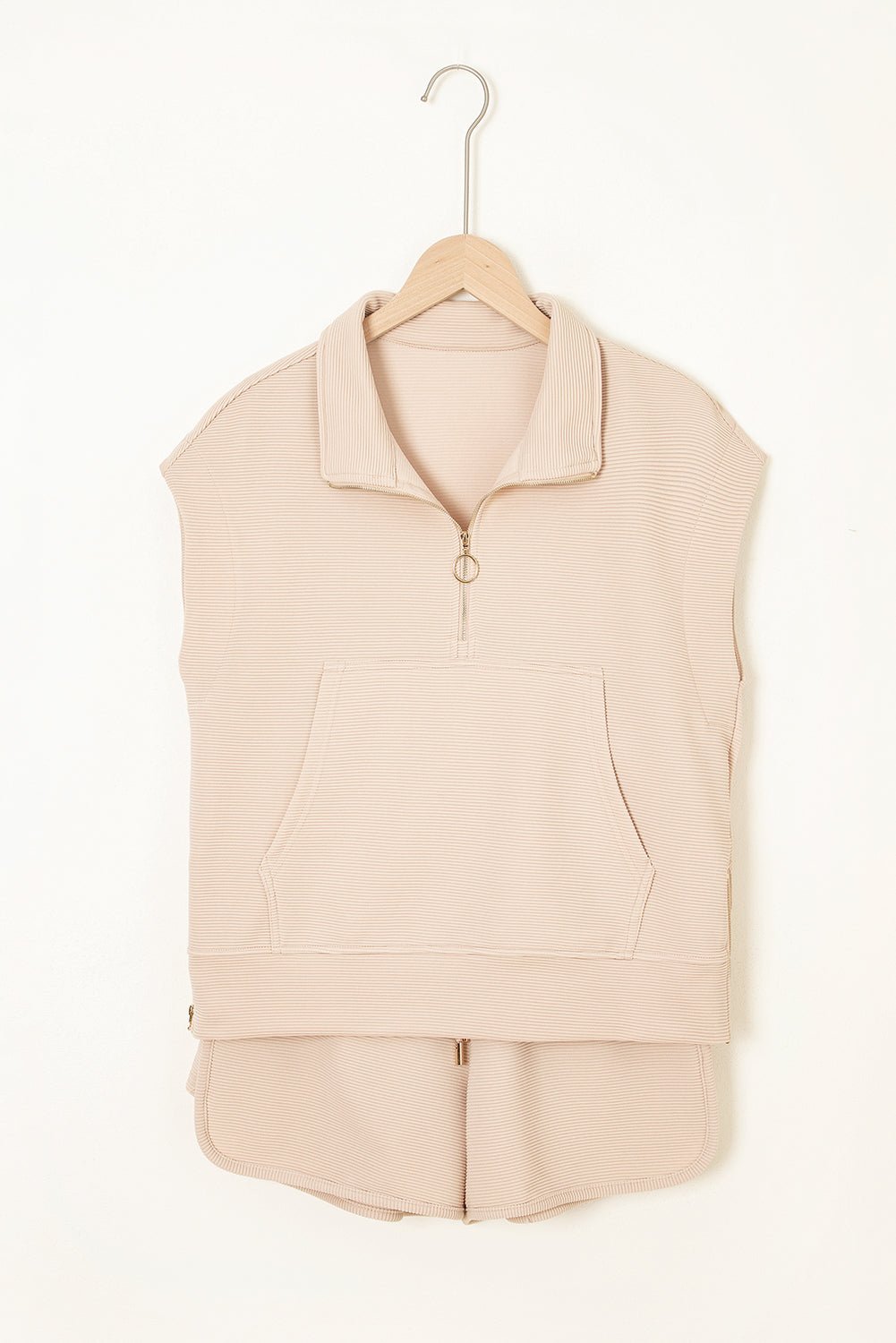 Textured Half-Zip Top & Drawstring Shorts Set - Rooted & Reckless Co.