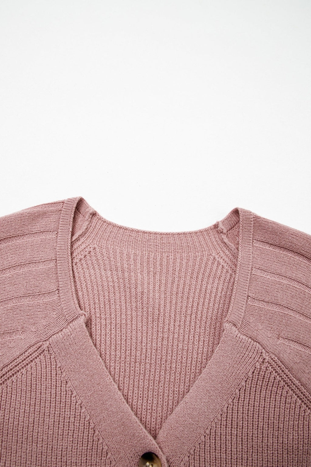 Textured Knit Button Front V-Neck Cardigan - Rooted & Reckless Co.