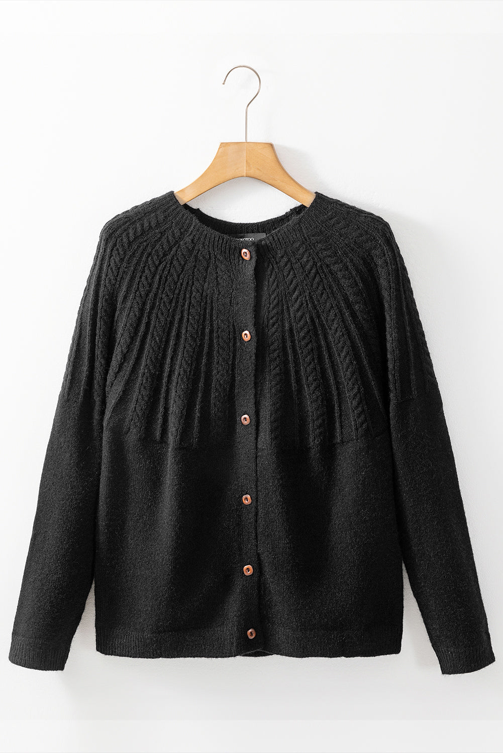 Textured Knit Button-Up Long Sleeve Sweater Cardigan - Rooted & Reckless Co.