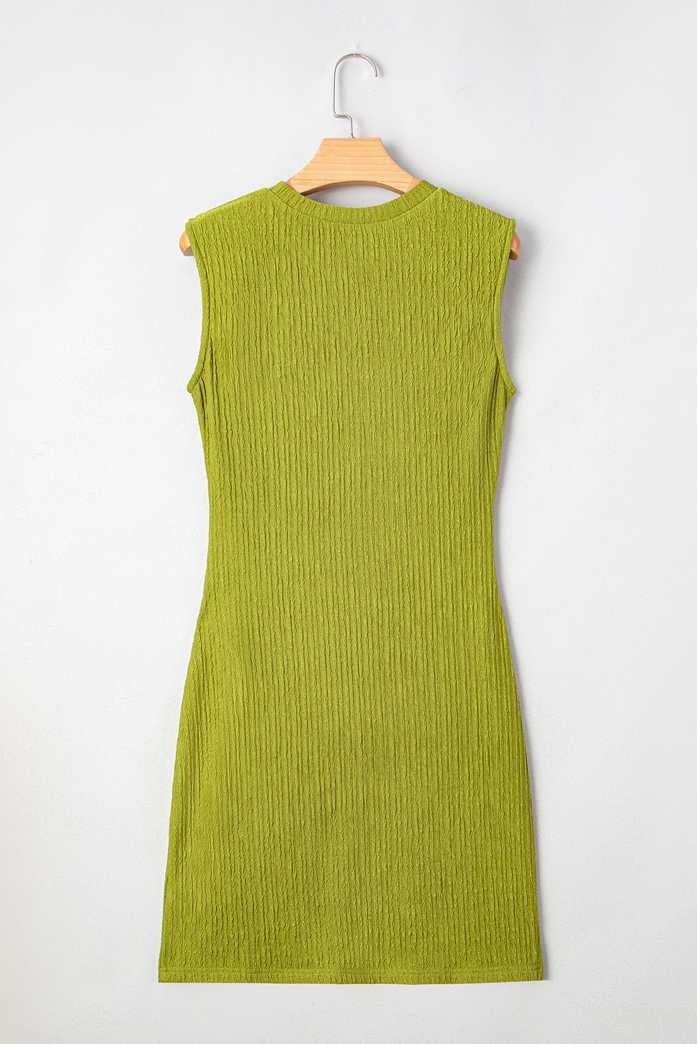 Textured Ruched Side Bodycon Tank Dress - Rooted & Reckless Co.