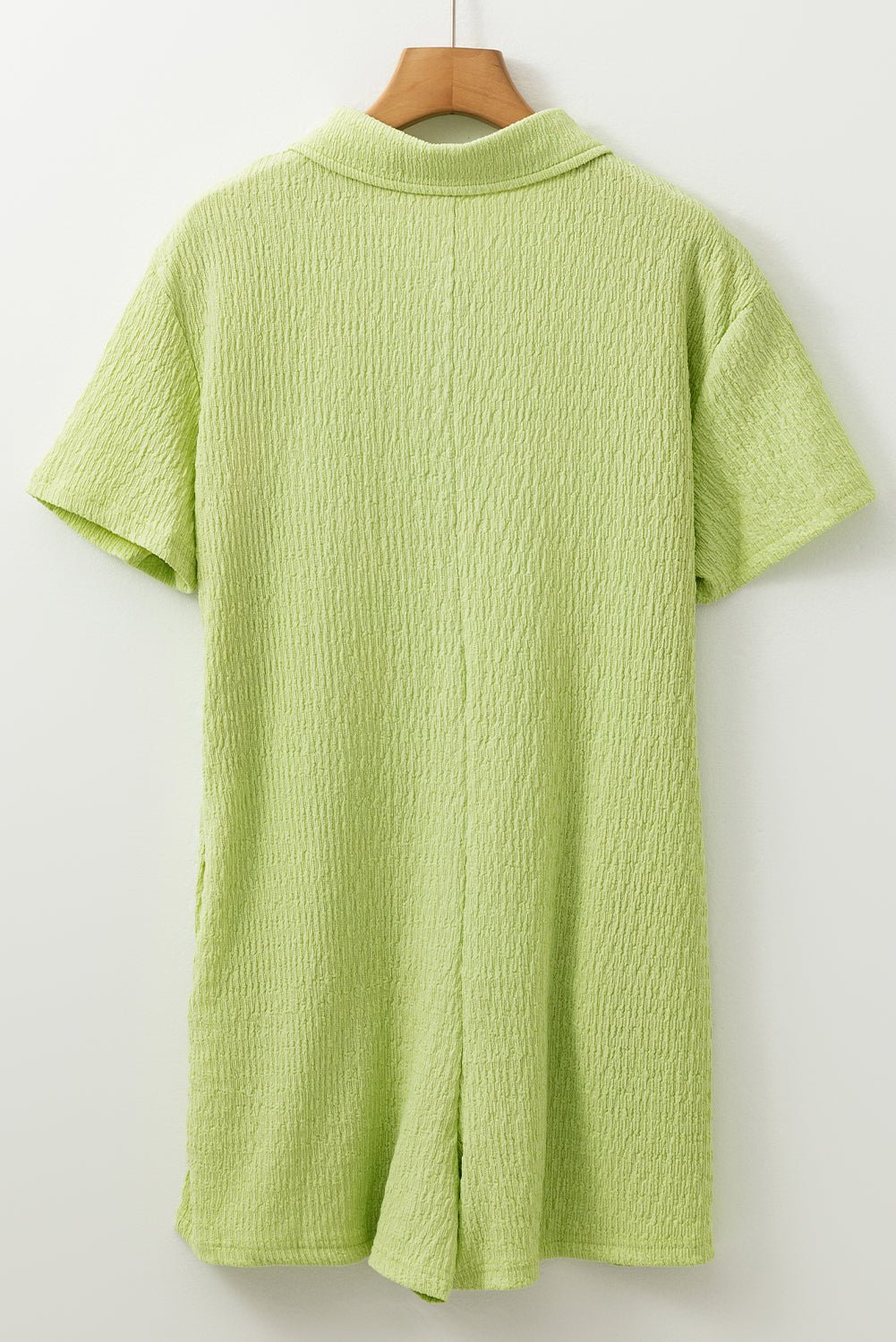 Textured Short Sleeve Patch Pocket Buttoned Romper - Rooted & Reckless Co.