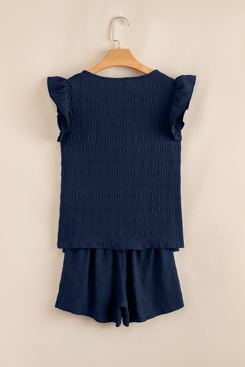 Textured Square Neck Top & High Waist Shorts Set - Rooted & Reckless Co.