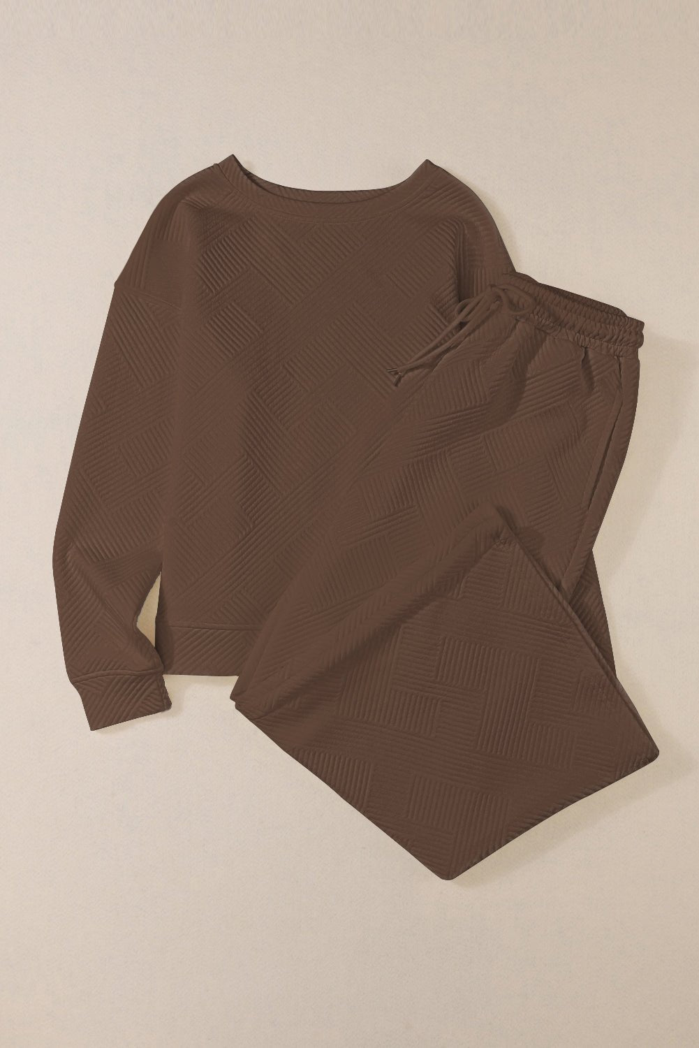 Textured Top and Pants Set - Rooted & Reckless Co.