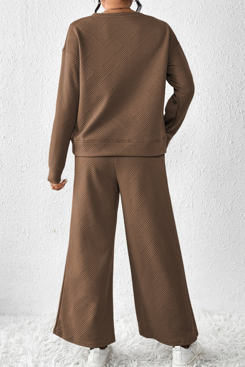 Textured Top and Pants Set - Rooted & Reckless Co.