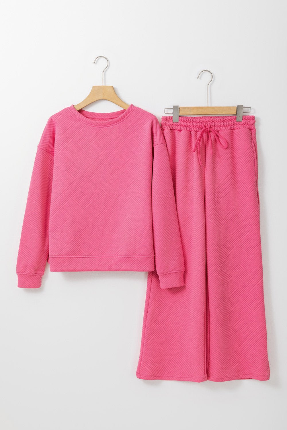 Textured Top and Pants Set - Rooted & Reckless Co.