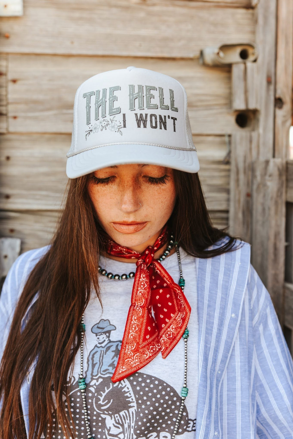 The Hell I Won't Trucker Hat - Rooted & Reckless Co.