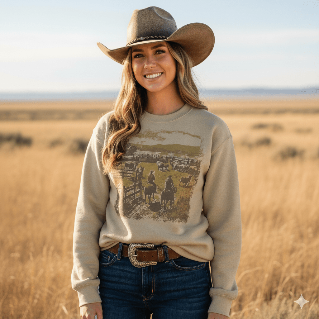 The Herd Keeper Graphic Sweatshirt - Rooted & Reckless Co.