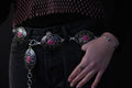 The Miranda Western Concho Belt — Pink Stone Statement (Medium/Large) - Rooted & Reckless Co.