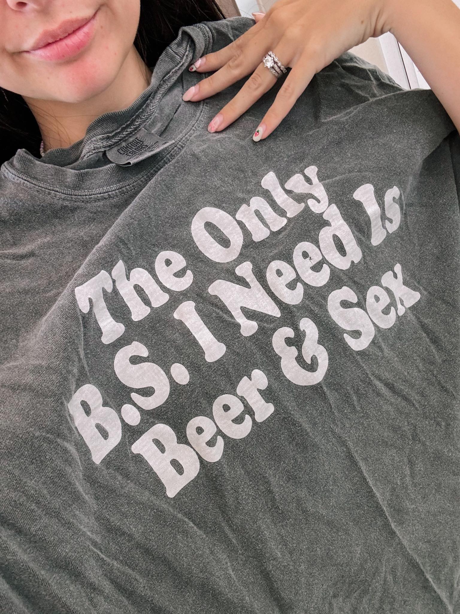 The only B.S I need is beer & sex Tee or Sweatshirt - Rooted & Reckless Co.