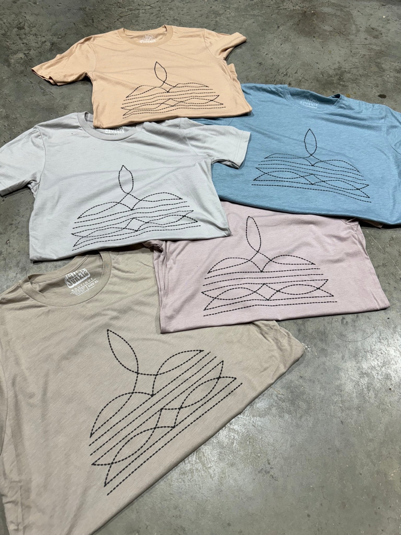 The Original, Viral Boot Stitch Western Graphic Tee - Grey - Rooted & Reckless Co.