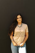 The Original, Viral Boot Stitch Western Graphic Tee - Tan - Rooted & Reckless Co.
