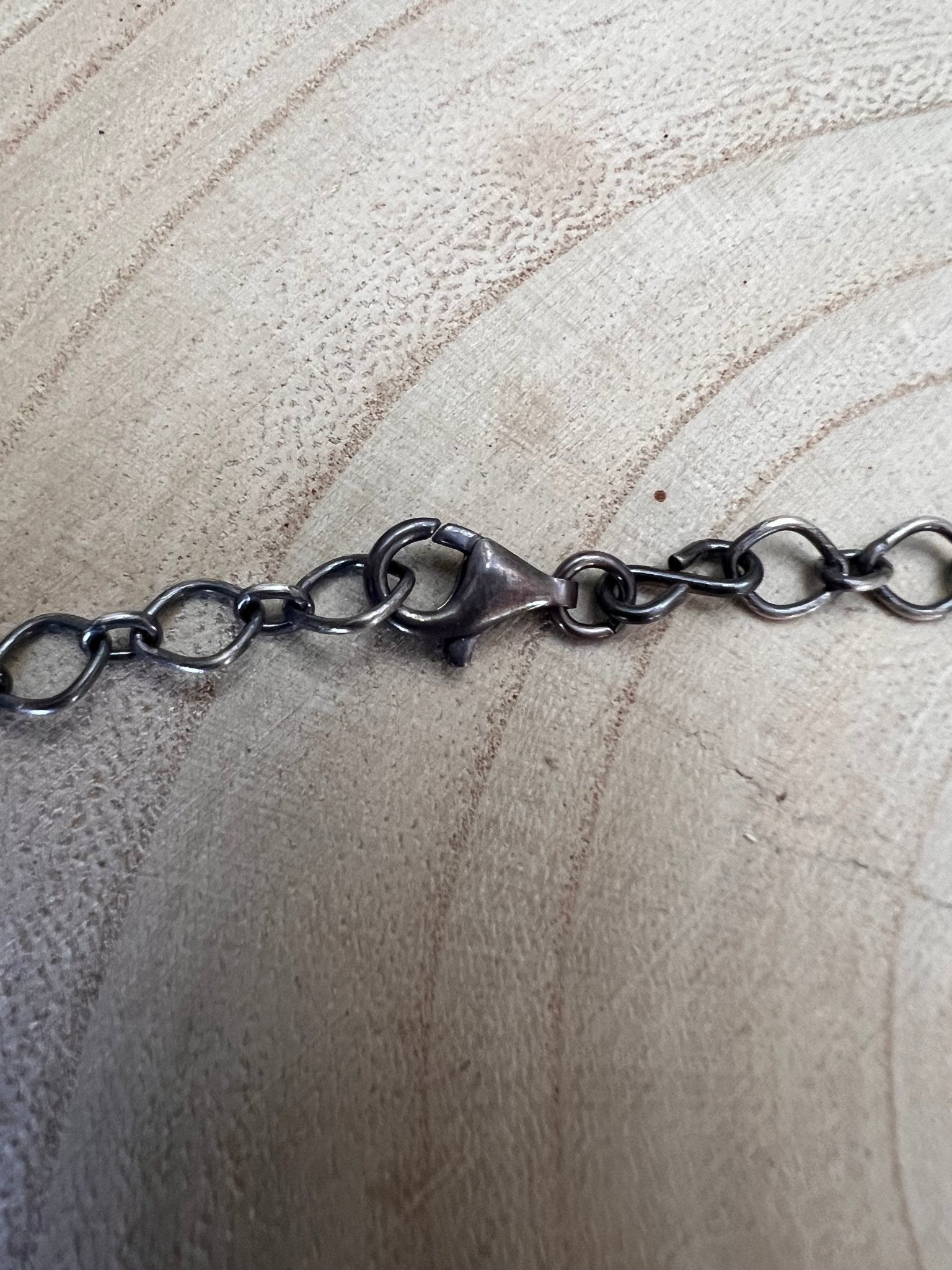 Tia Long Navajo Handmade LARGE Sterling Silver Spiny Oyster Necklace — 18" (Premium Size) - Rooted & Reckless Co.
