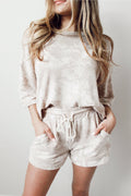 Tie Dye 3/4 Sleeve Top and Shorts Set - Rooted & Reckless Co.