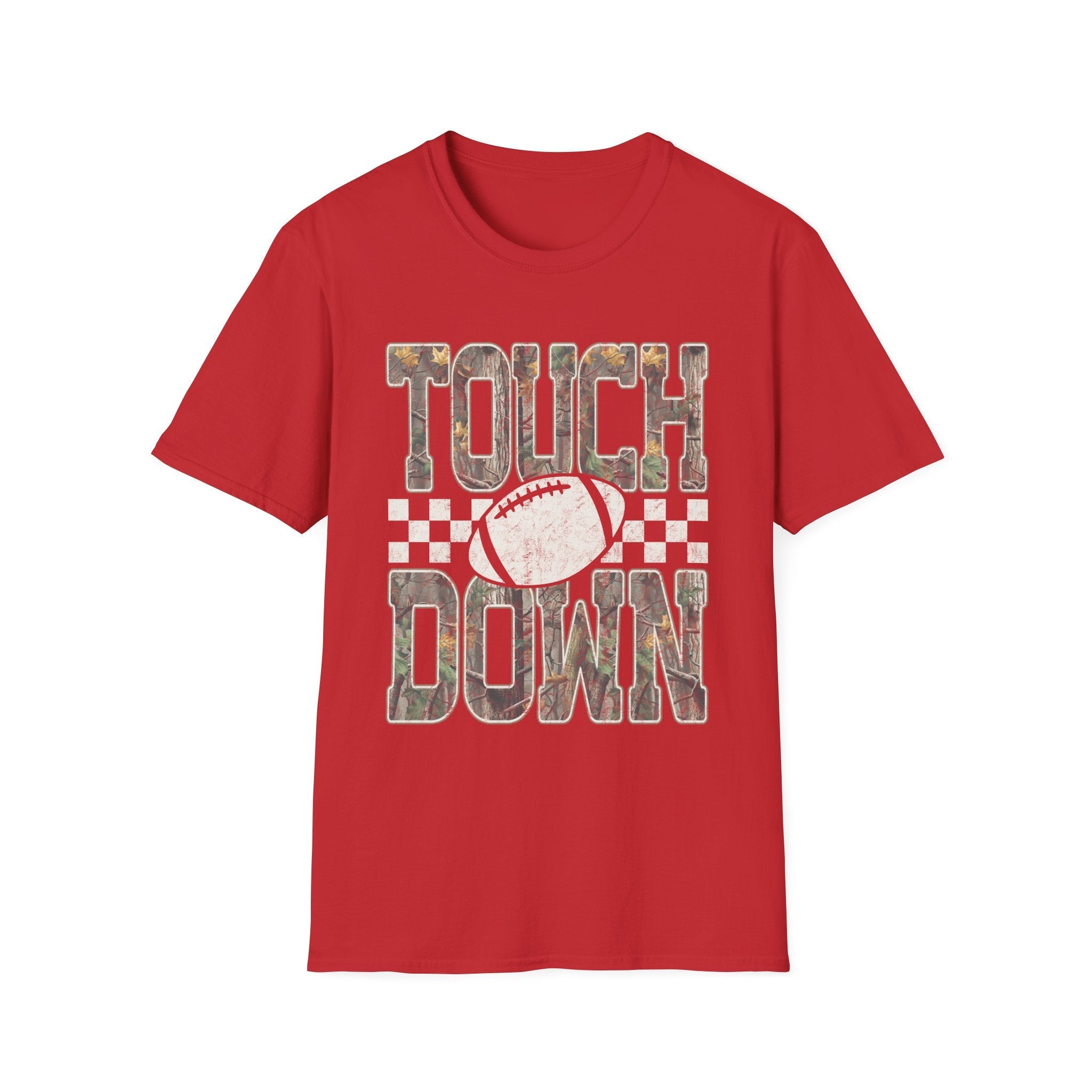 Touchdown Football T-Shirt — Vintage Camo Grid Tee - Rooted & Reckless Co.