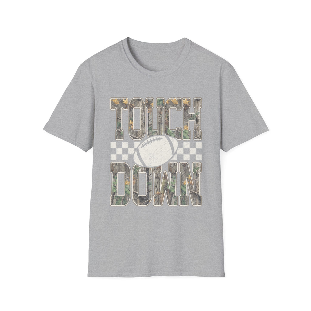 Touchdown Football T-Shirt — Vintage Camo Grid Tee - Rooted & Reckless Co.
