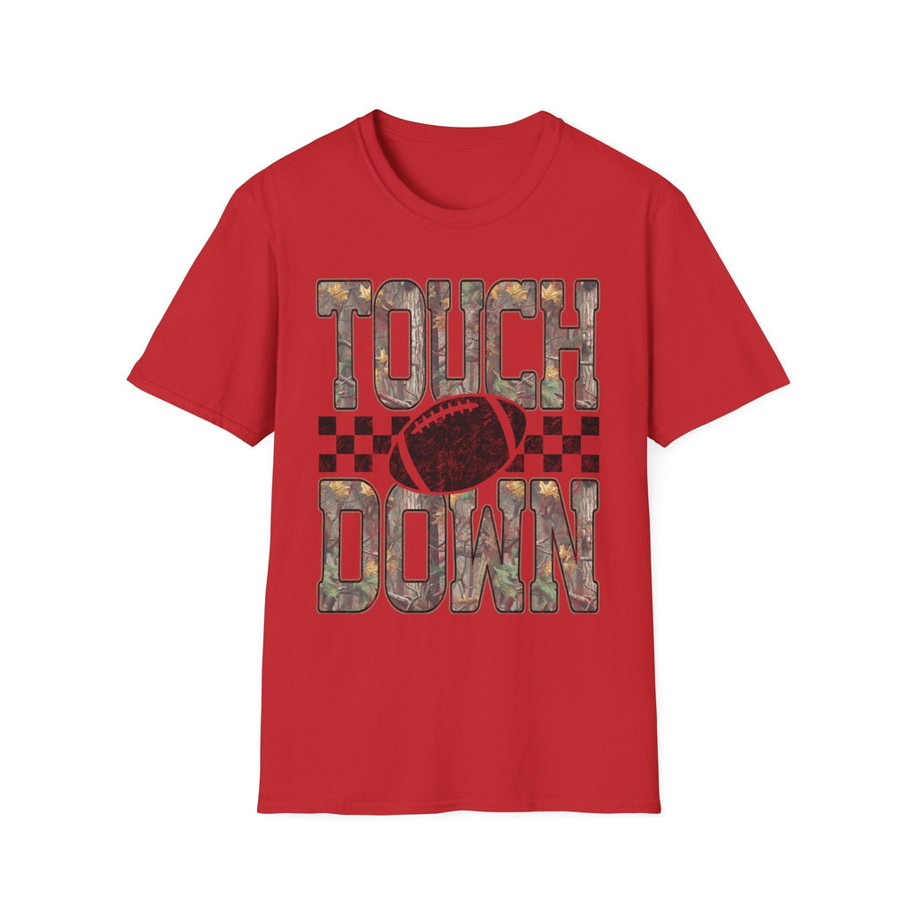 Touchdown Football T-Shirt — Vintage Camo Gridiron Tee - Rooted & Reckless Co.