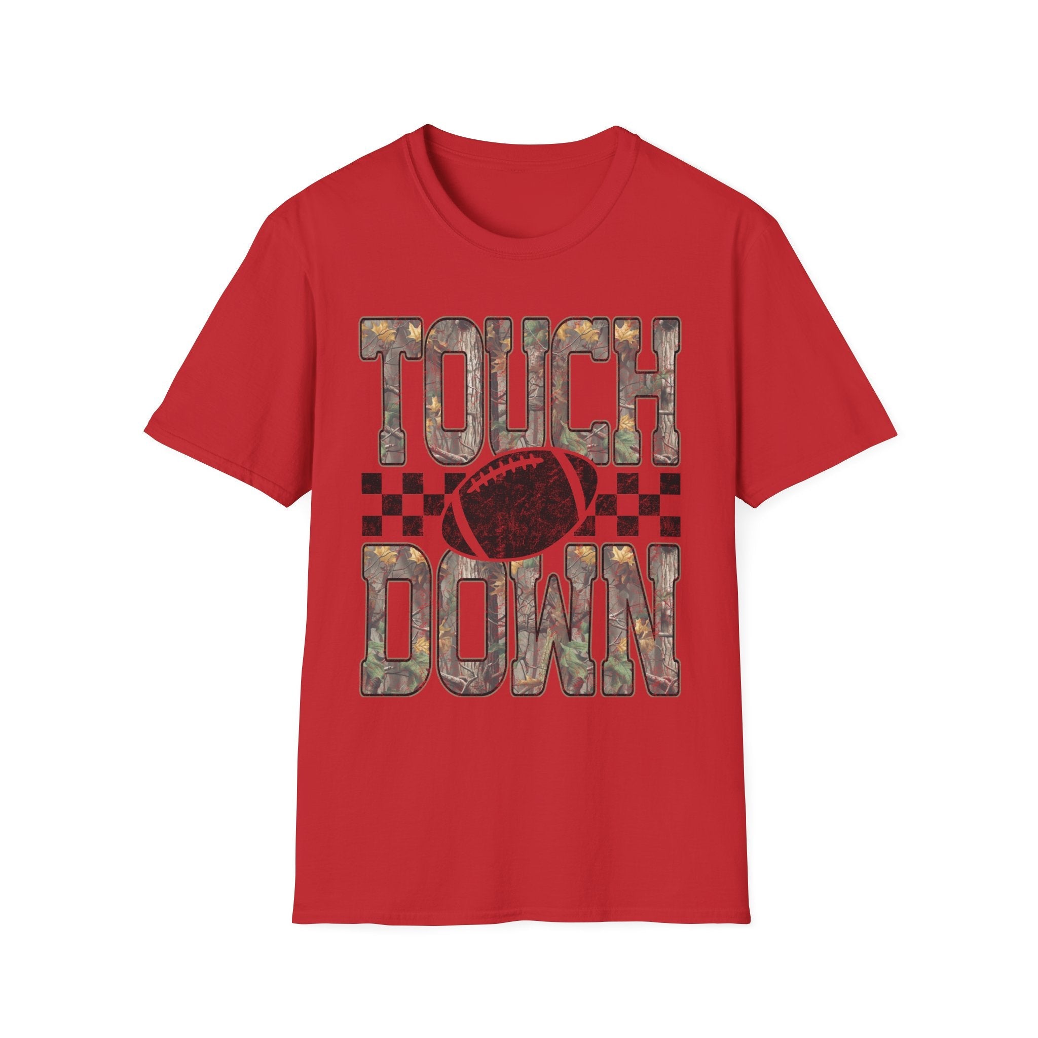 Touchdown Football T-Shirt — Vintage Camo Gridiron Tee - Rooted & Reckless Co.