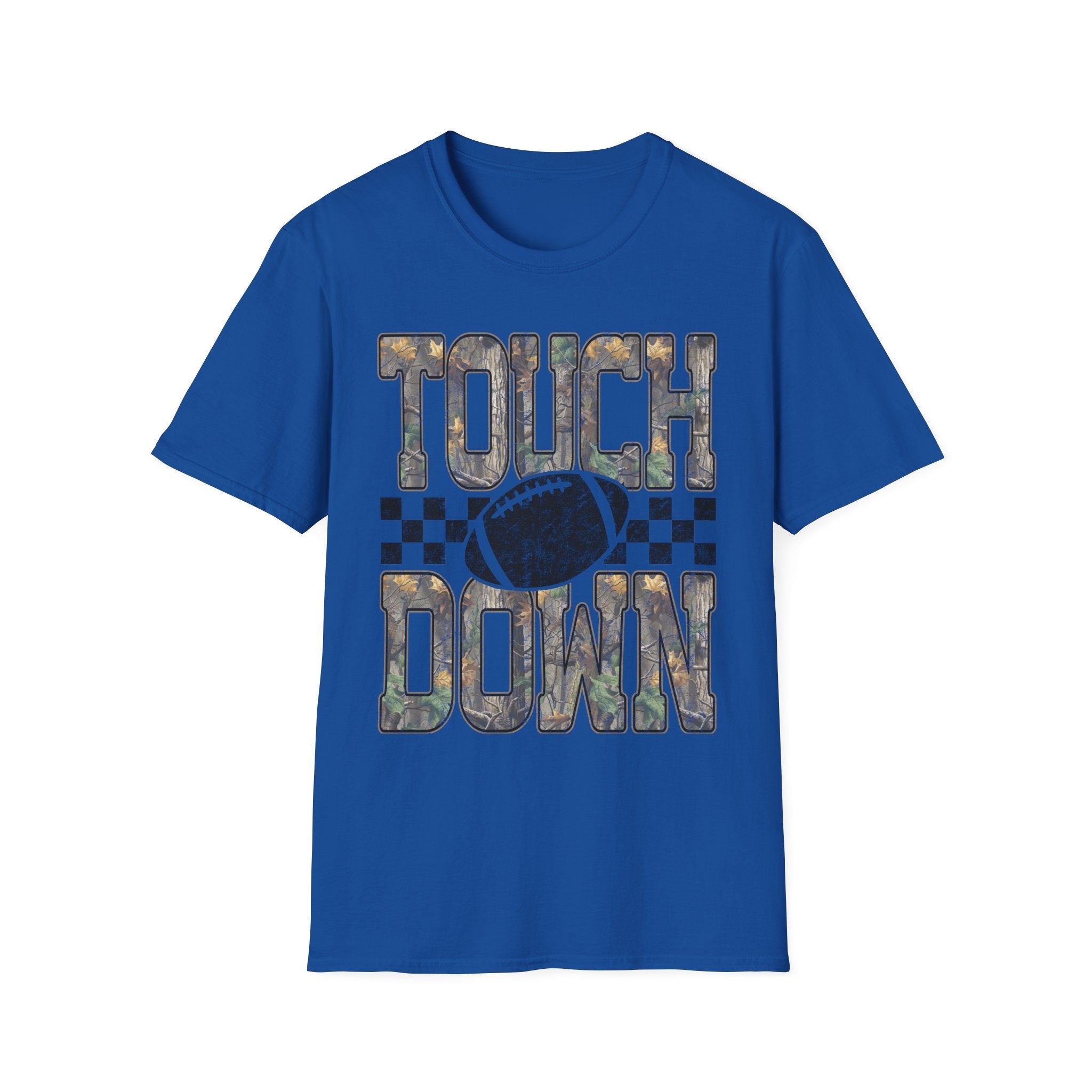 Touchdown Football T-Shirt — Vintage Camo Gridiron Tee - Rooted & Reckless Co.