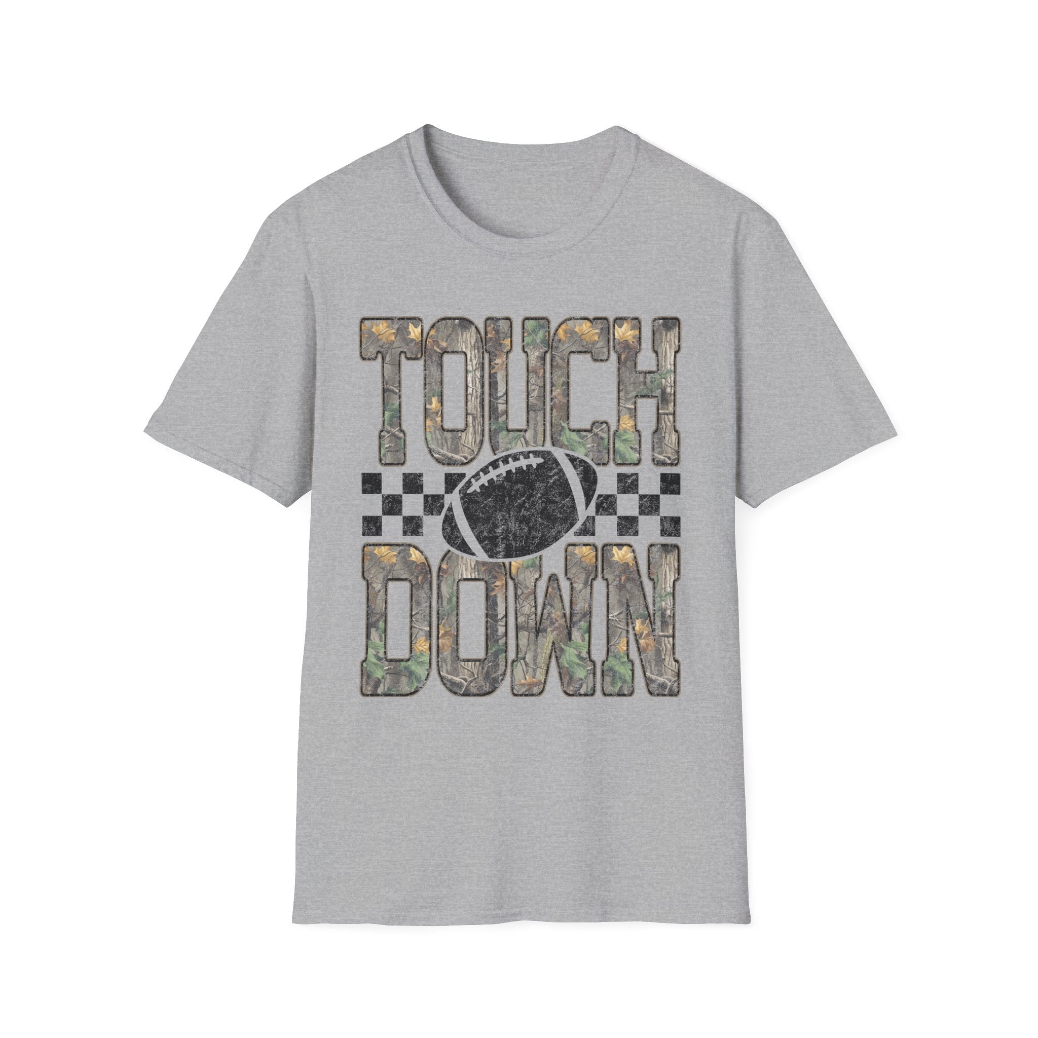 Touchdown Football T-Shirt — Vintage Camo Gridiron Tee - Rooted & Reckless Co.