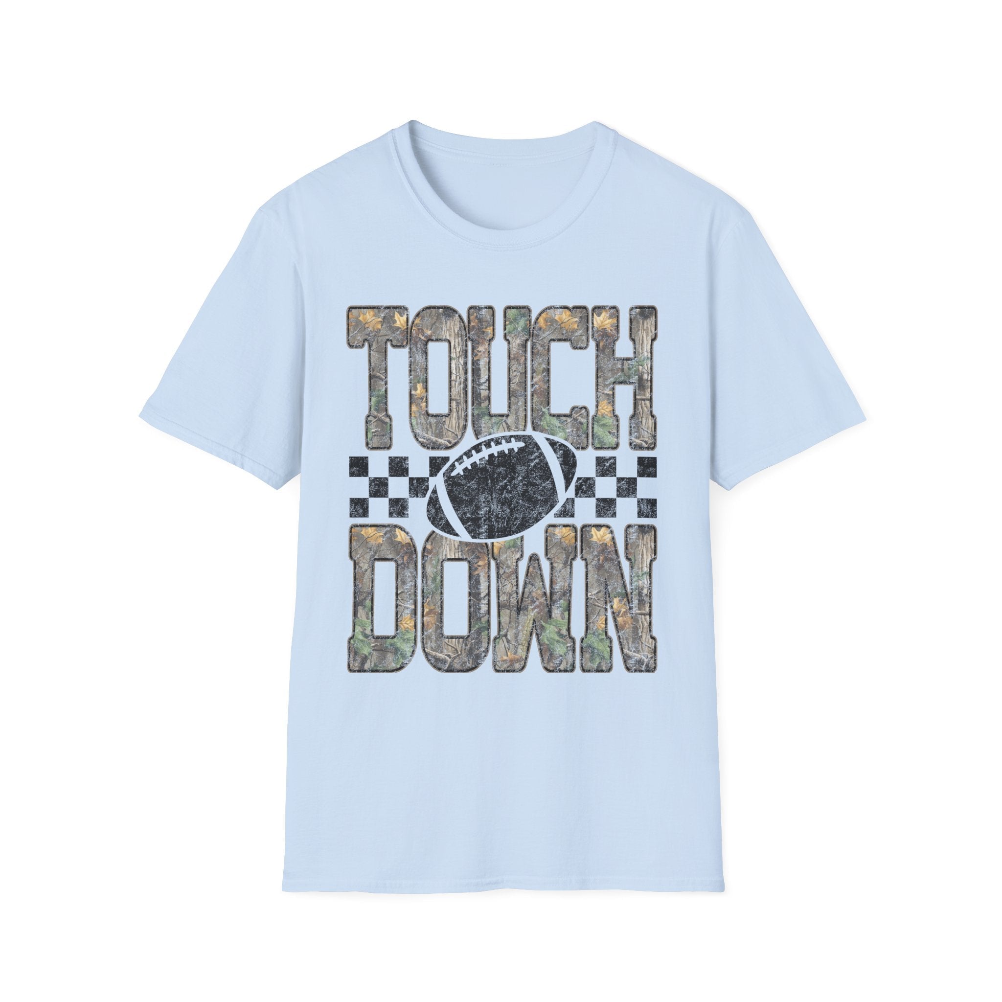 Touchdown Football T-Shirt — Vintage Camo Gridiron Tee - Rooted & Reckless Co.
