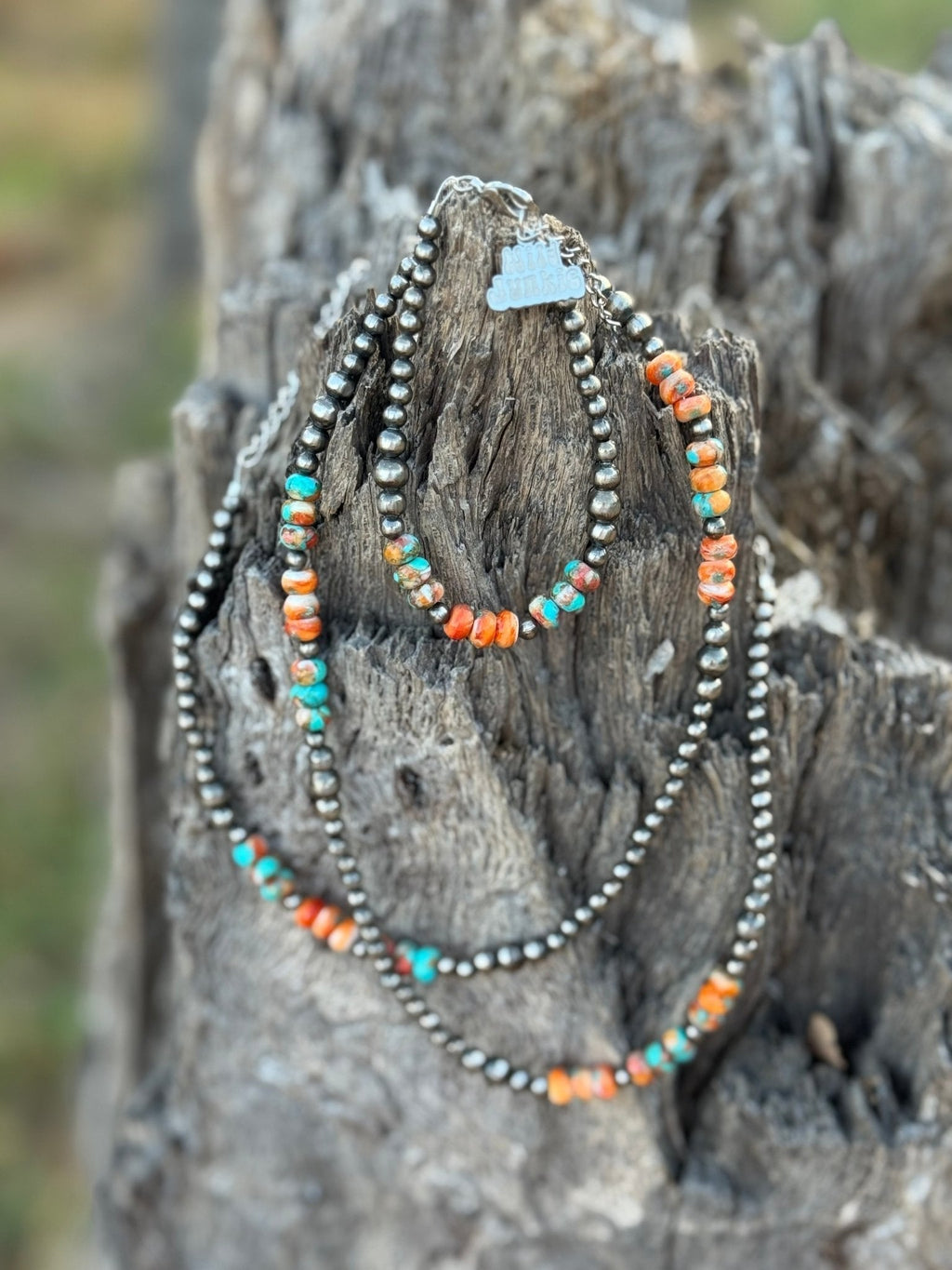 Triple Shot Spiny Oyster Beads Necklace - Rooted & Reckless Co.