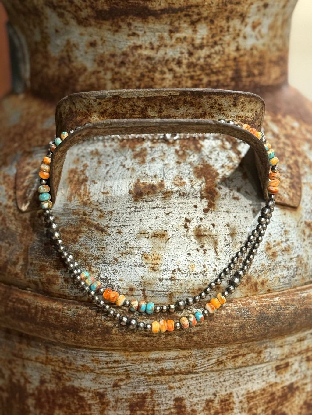 Triple Shot Spiny Oyster Beads Necklace - Rooted & Reckless Co.