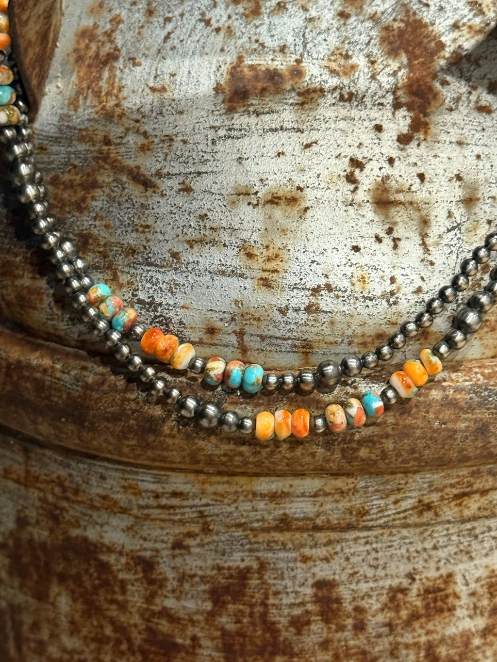 Triple Shot Spiny Oyster Beads Necklace - Rooted & Reckless Co.