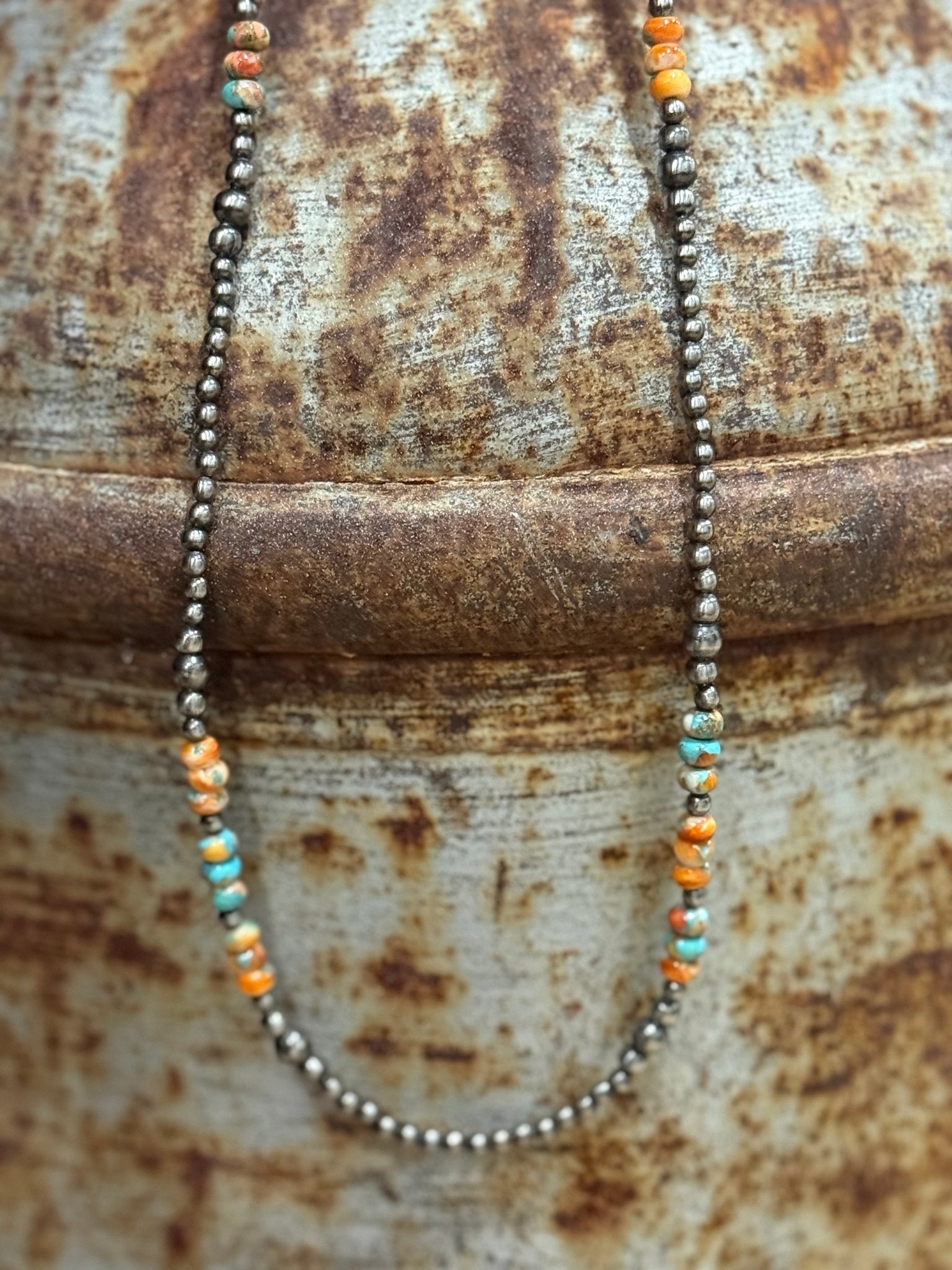 Triple Shot Spiny Oyster Beads Necklace - Rooted & Reckless Co.