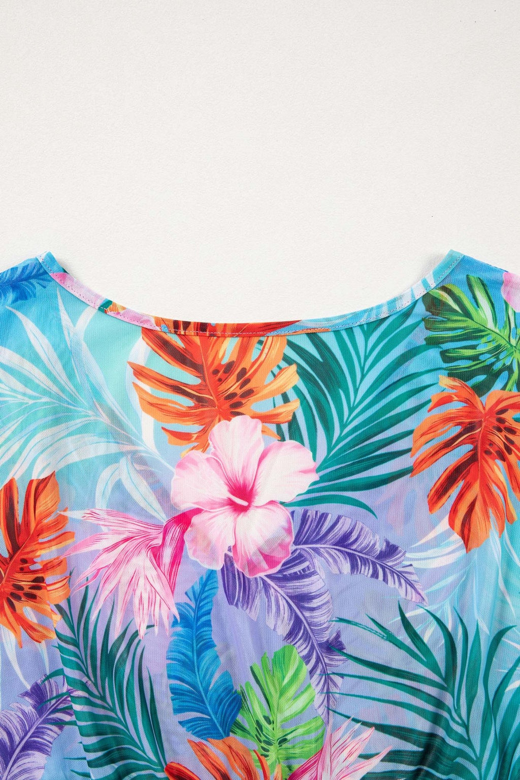Tropical Semi-Sheer Beach Cover Up Dress - Rooted & Reckless Co.