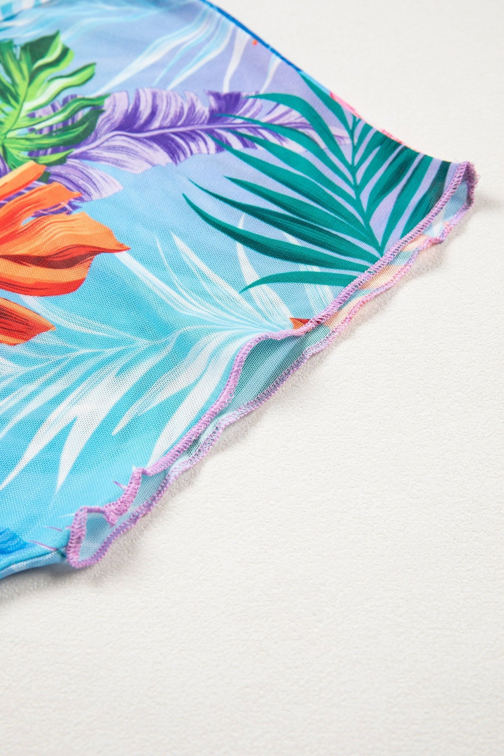 Tropical Semi-Sheer Beach Cover Up Dress - Rooted & Reckless Co.