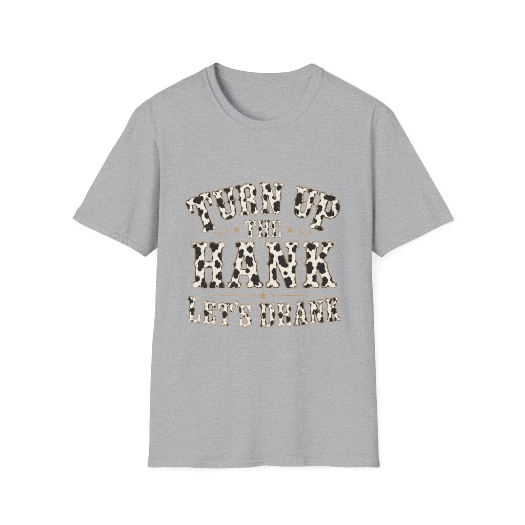 Turn Up the Hank T-Shirt — Leopard Western Graphic Tee - Rooted & Reckless Co.