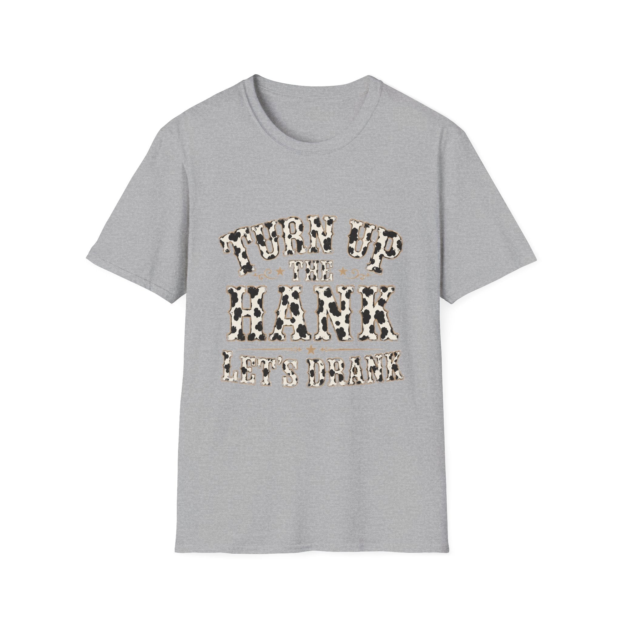 Turn Up the Hank T-Shirt — Leopard Western Graphic Tee - Rooted & Reckless Co.