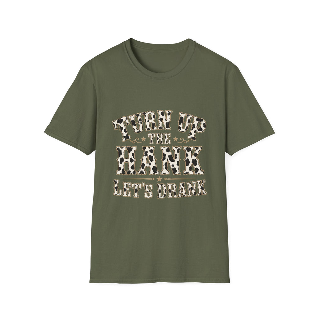 Turn Up the Hank T-Shirt — Leopard Western Graphic Tee - Rooted & Reckless Co.