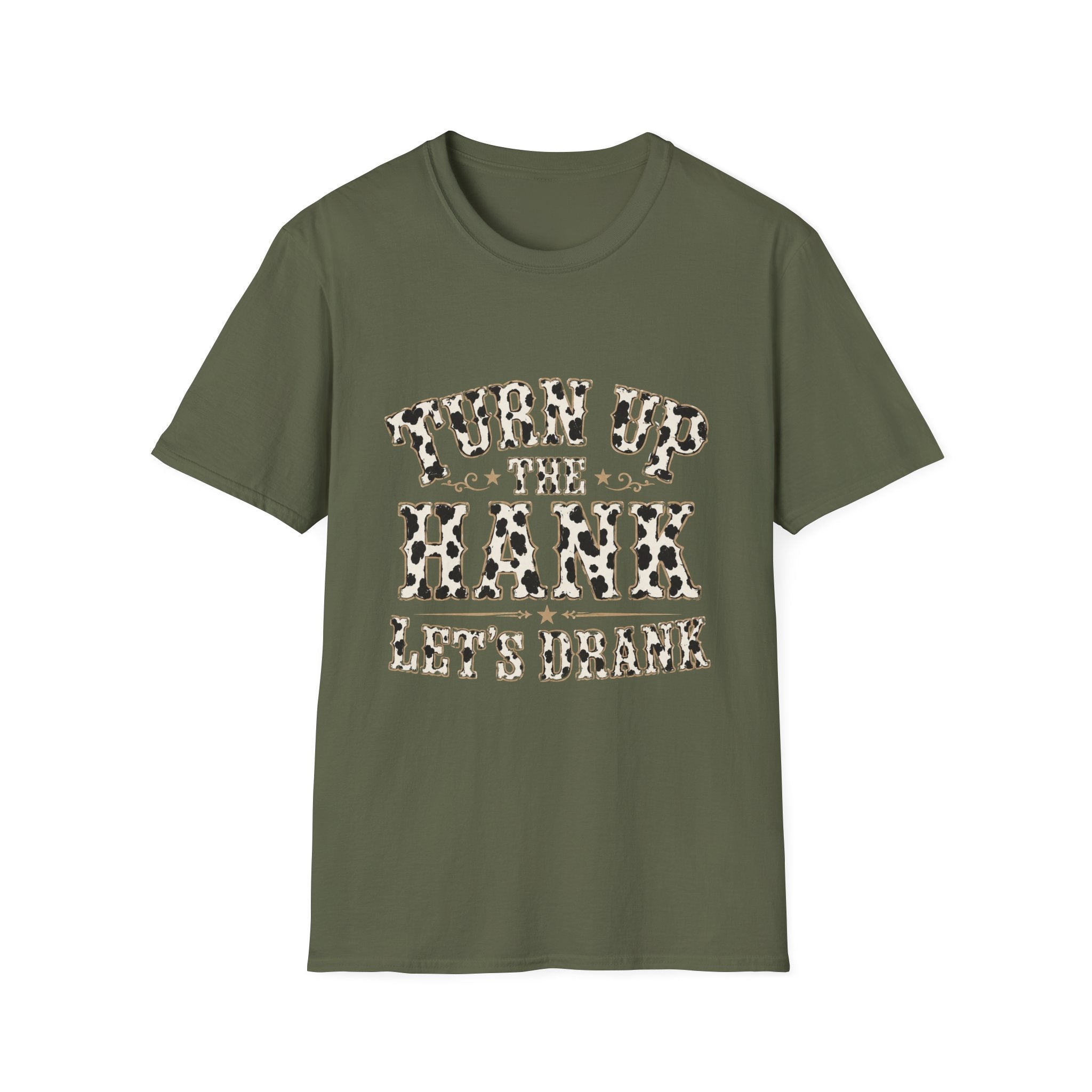 Turn Up the Hank T-Shirt — Leopard Western Graphic Tee - Rooted & Reckless Co.