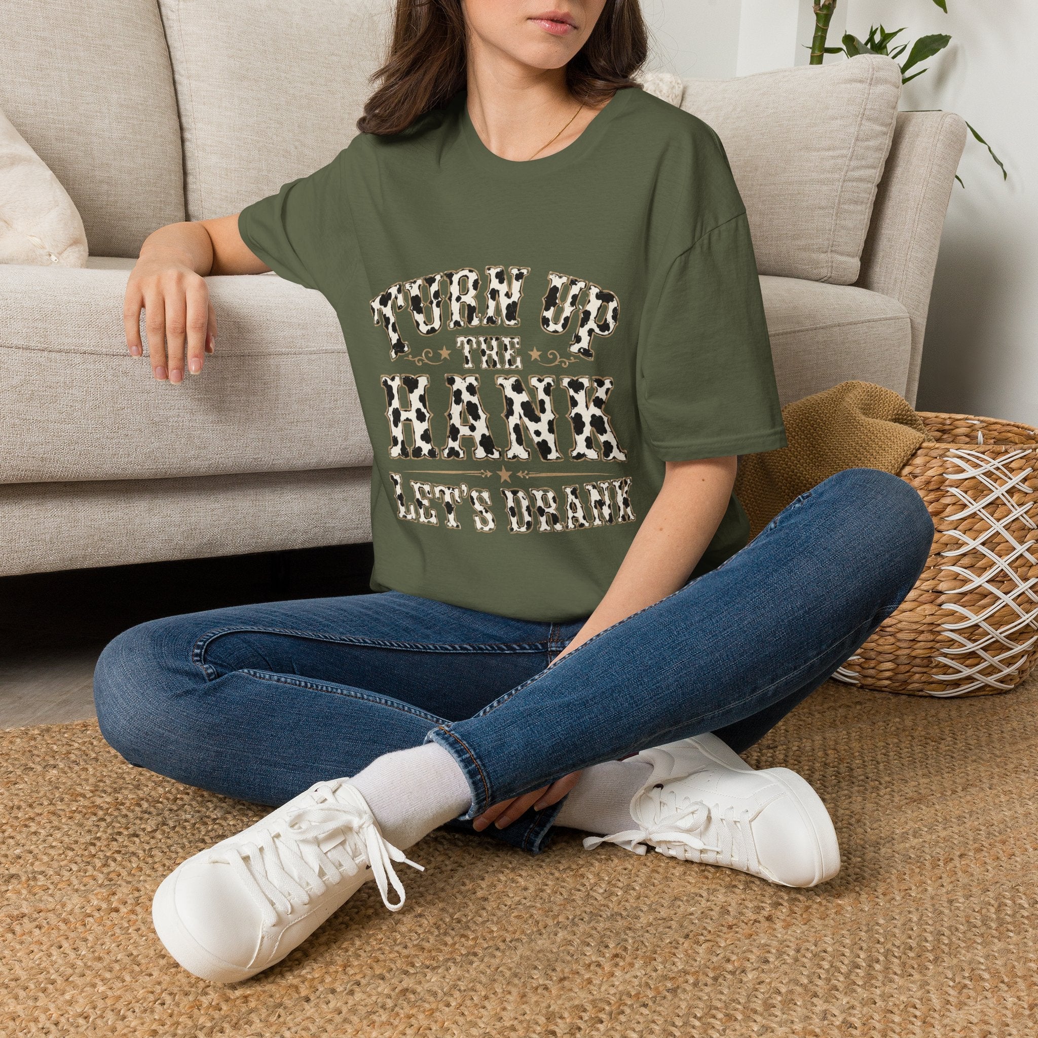 Turn Up the Hank T-Shirt — Leopard Western Graphic Tee - Rooted & Reckless Co.