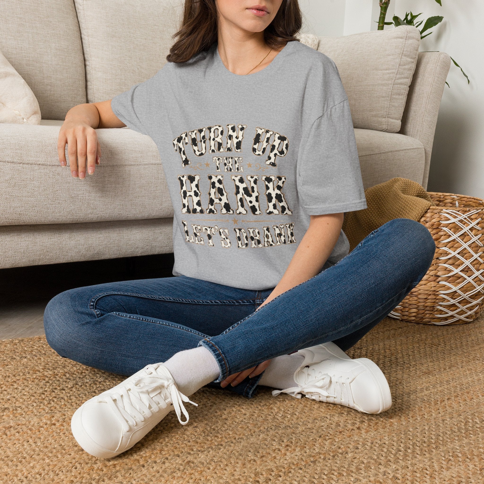 Turn Up the Hank T-Shirt — Leopard Western Graphic Tee - Rooted & Reckless Co.