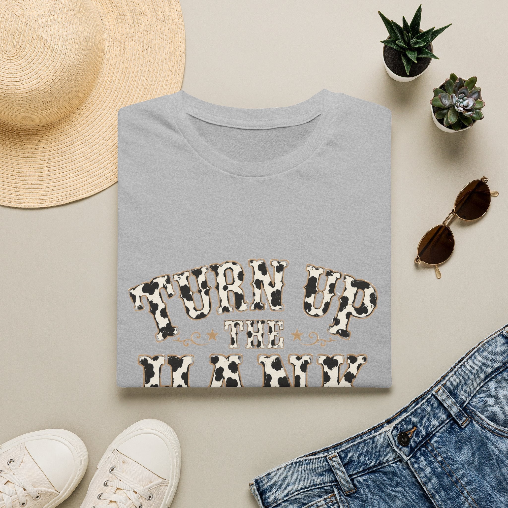 Turn Up the Hank T-Shirt — Leopard Western Graphic Tee - Rooted & Reckless Co.
