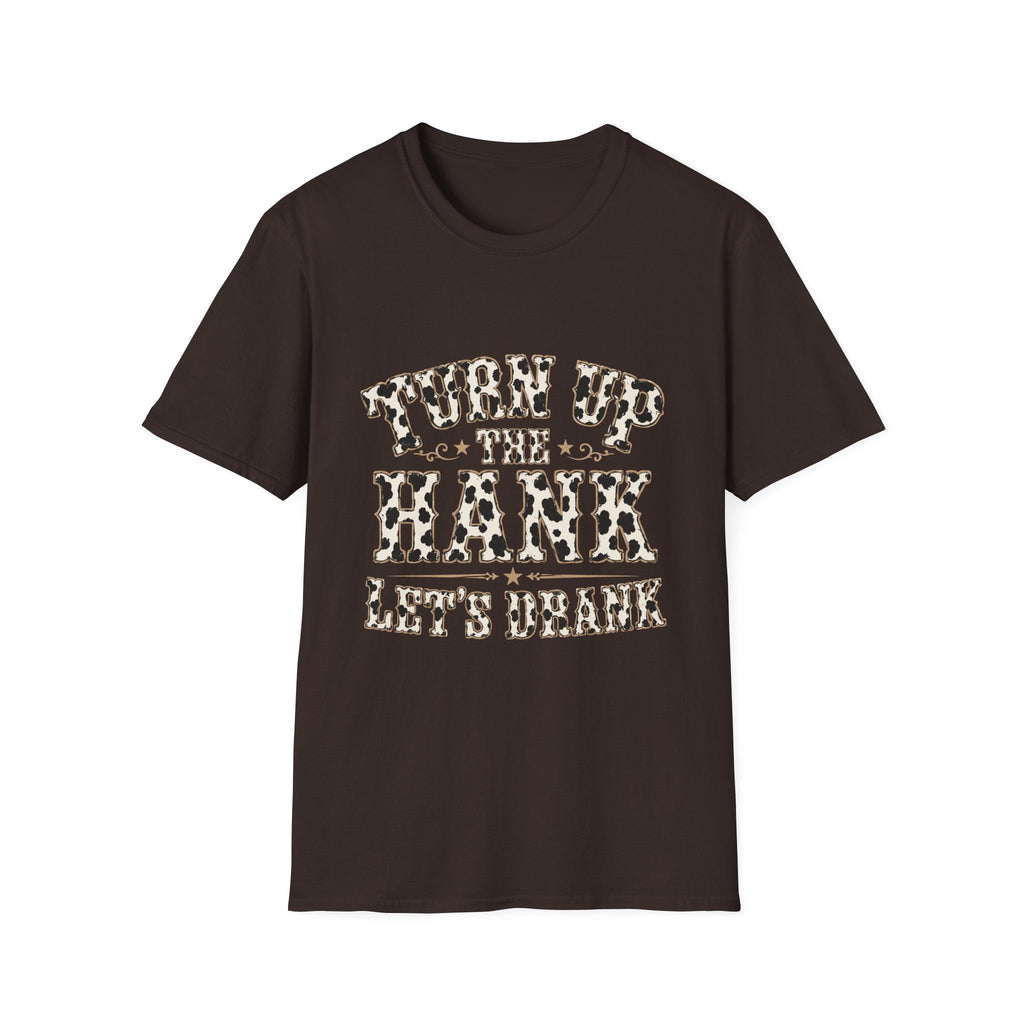Turn Up the Hank T-Shirt — Leopard Western Graphic Tee - Rooted & Reckless Co.