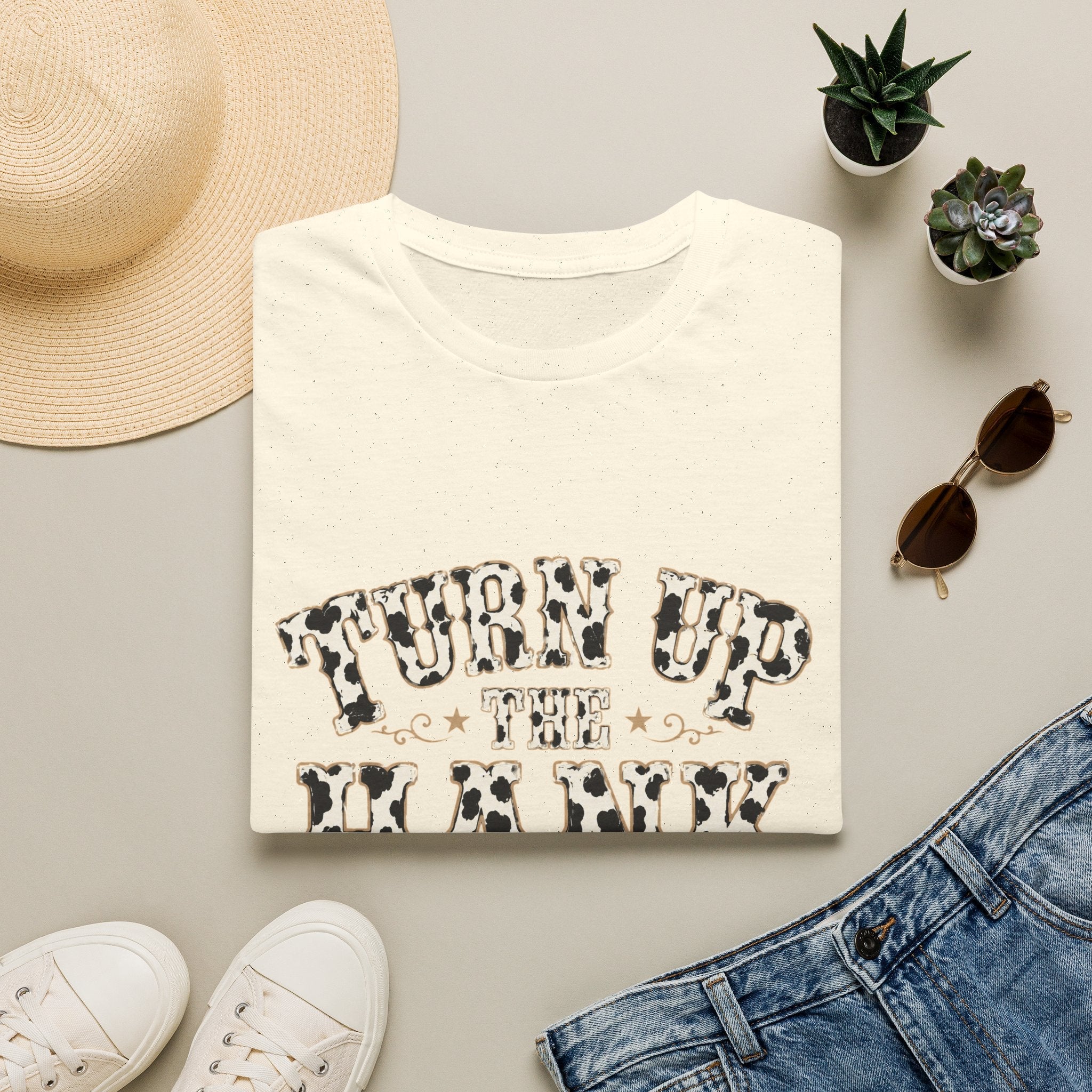 Turn Up the Hank T-Shirt — Leopard Western Graphic Tee - Rooted & Reckless Co.