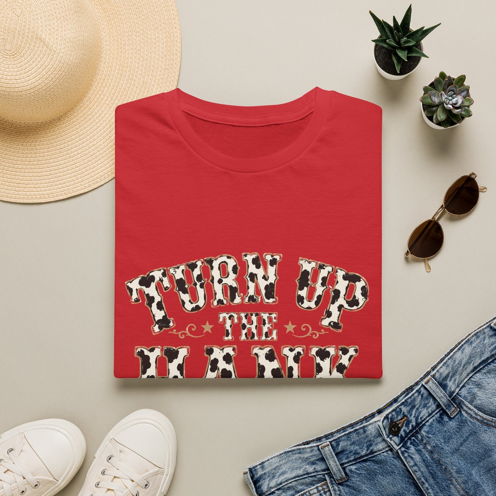 Turn Up the Hank T-Shirt — Leopard Western Graphic Tee - Rooted & Reckless Co.