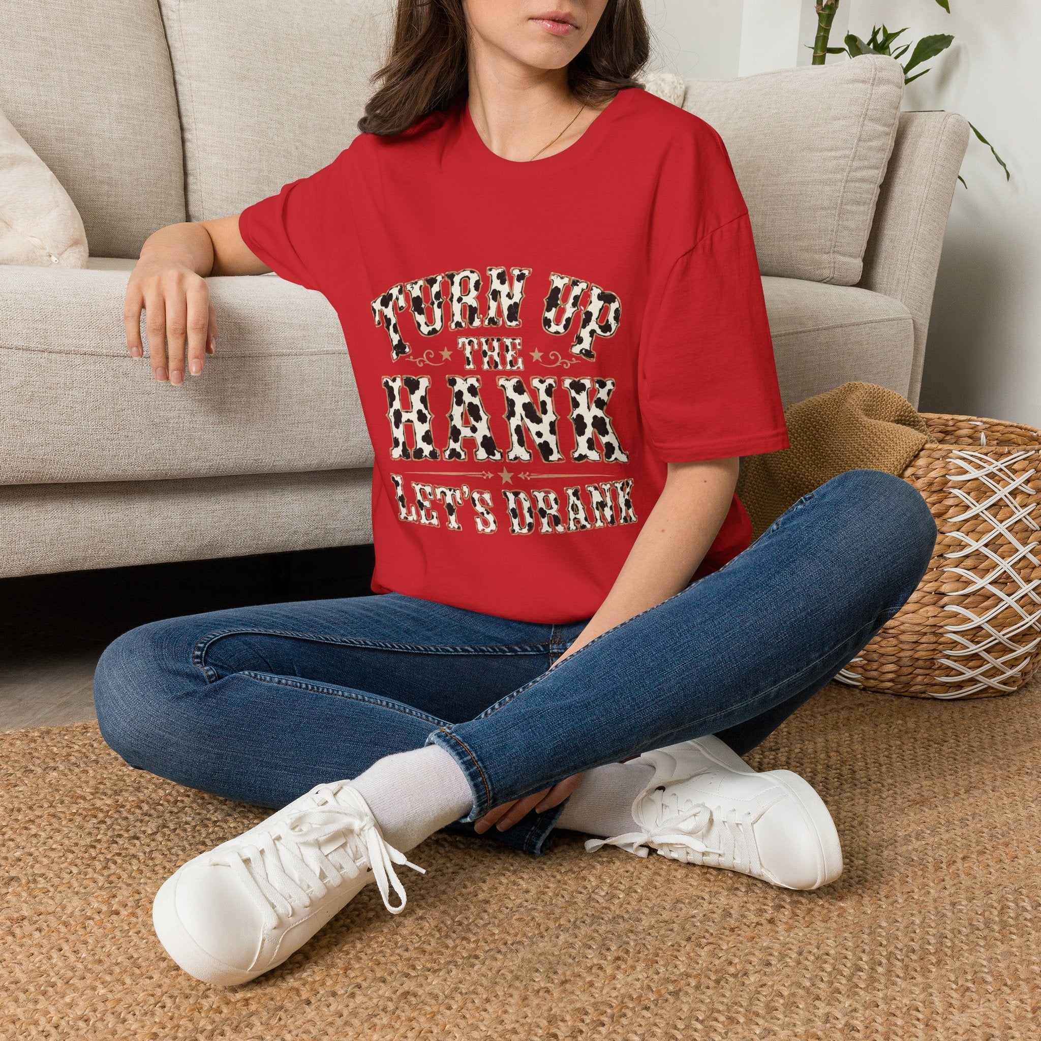 Turn Up the Hank T-Shirt — Leopard Western Graphic Tee - Rooted & Reckless Co.