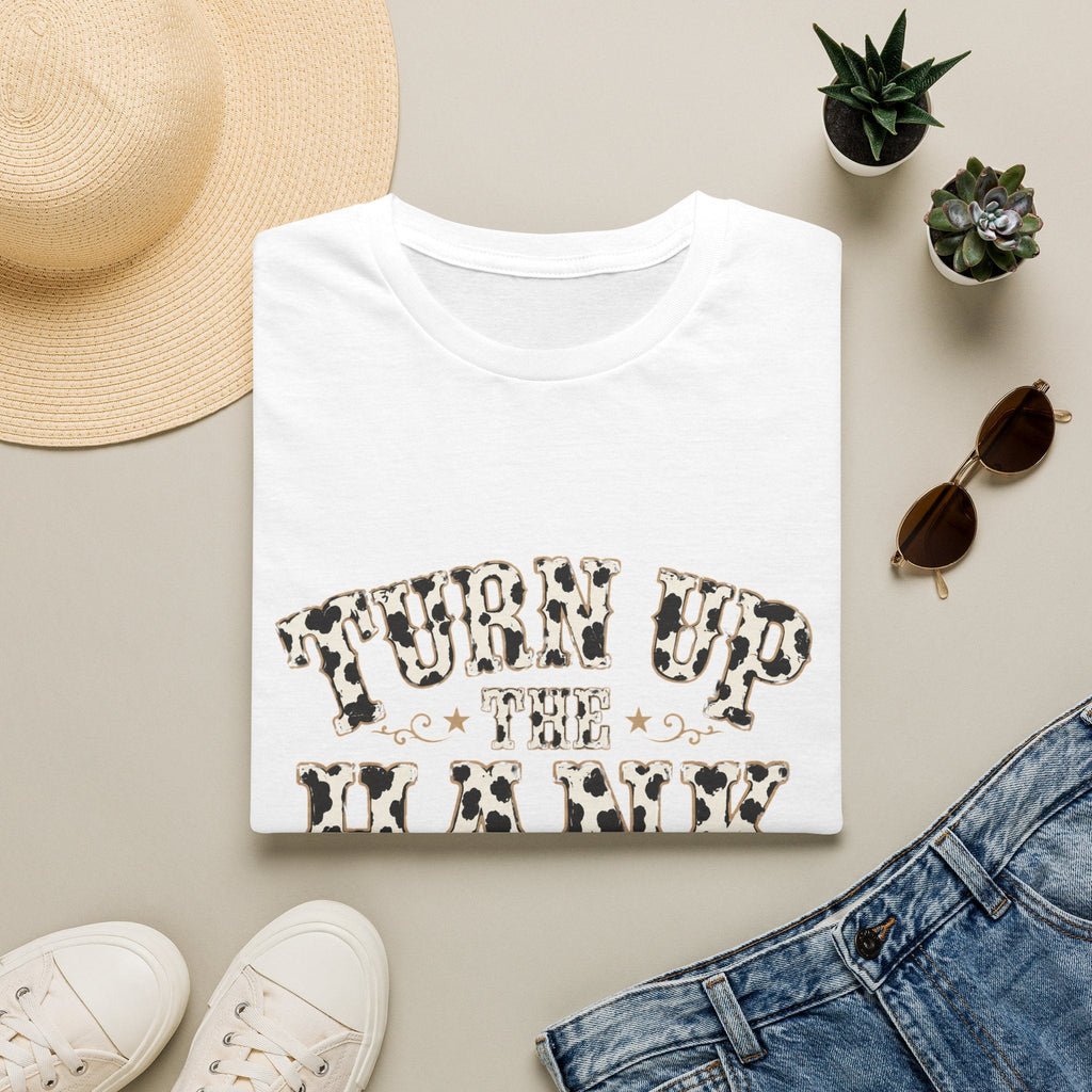 Turn Up the Hank T-Shirt — Leopard Western Graphic Tee - Rooted & Reckless Co.
