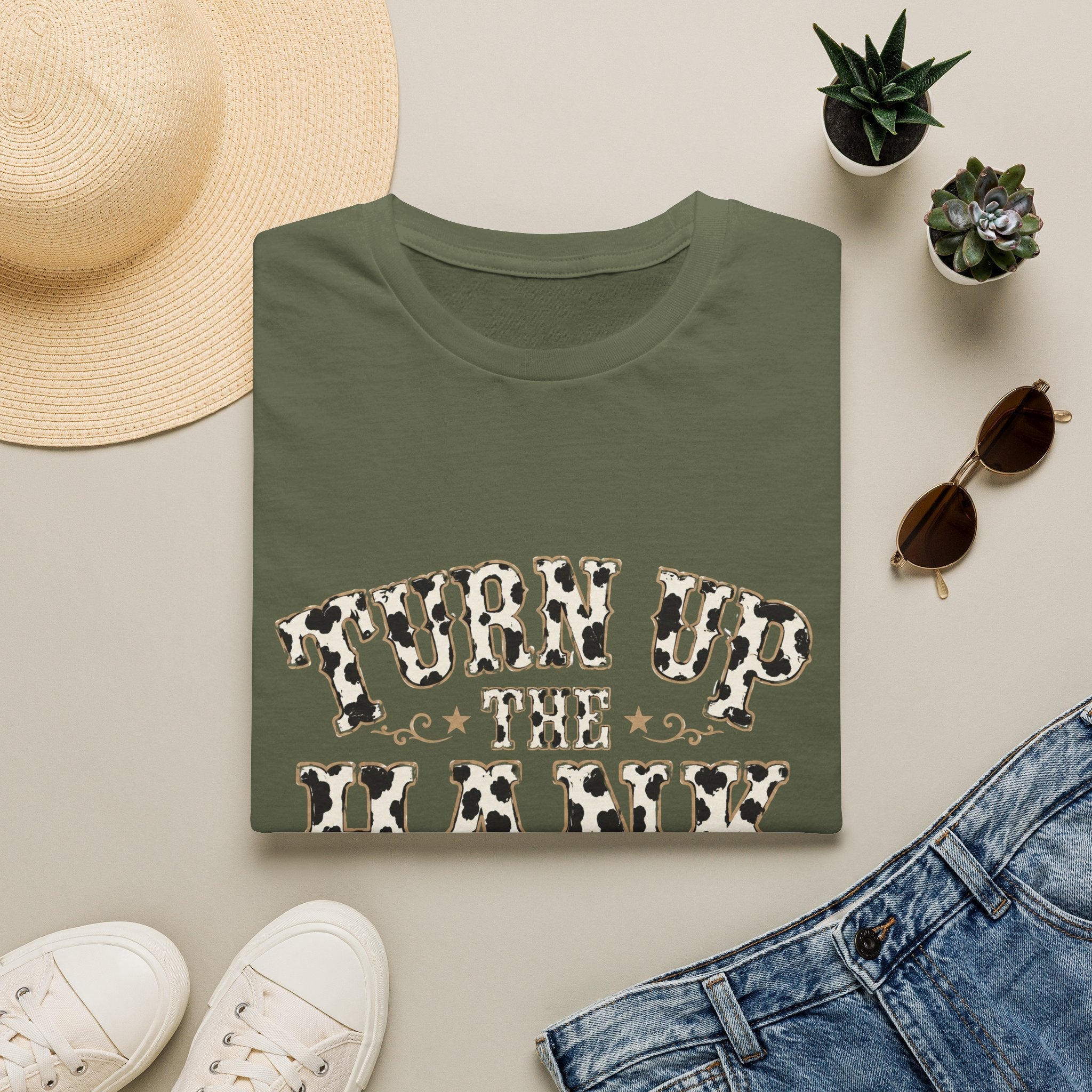 Turn Up the Hank T-Shirt — Leopard Western Graphic Tee - Rooted & Reckless Co.