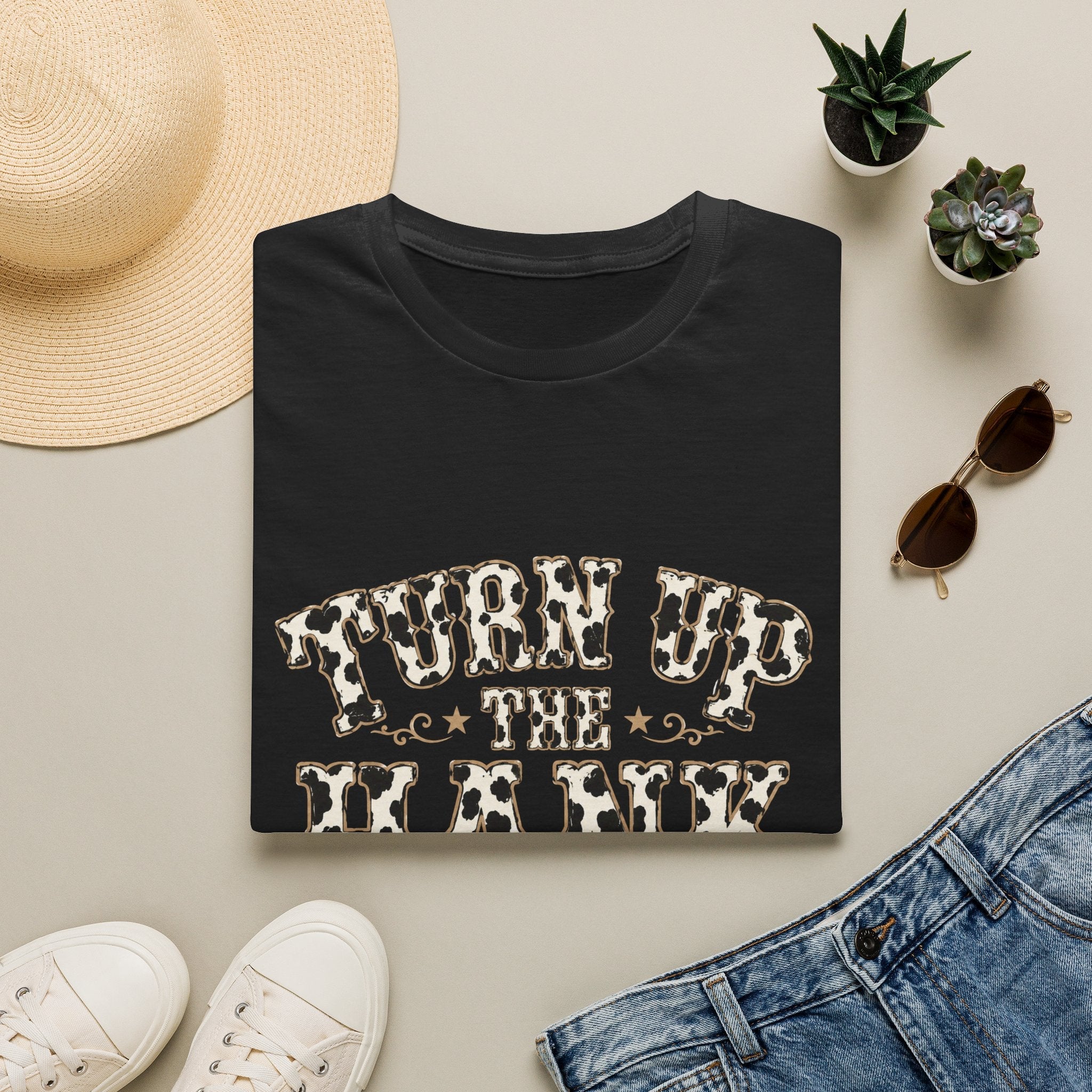 Turn Up the Hank T-Shirt — Leopard Western Graphic Tee - Rooted & Reckless Co.